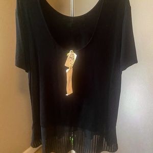 BCBGENERATION RUFFLED HEM TUNIC